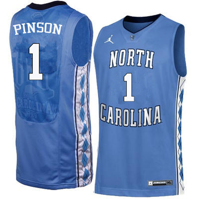 Men North Carolina Tar Heels #1 Theo Pinson College Basketball Jerseys Sale-Blue - Click Image to Close